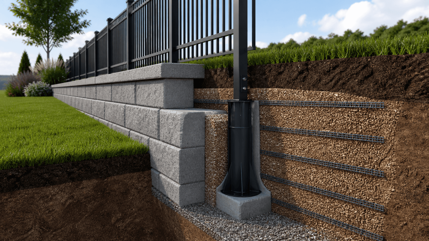 Fence Post Anchor System geosynthetic product